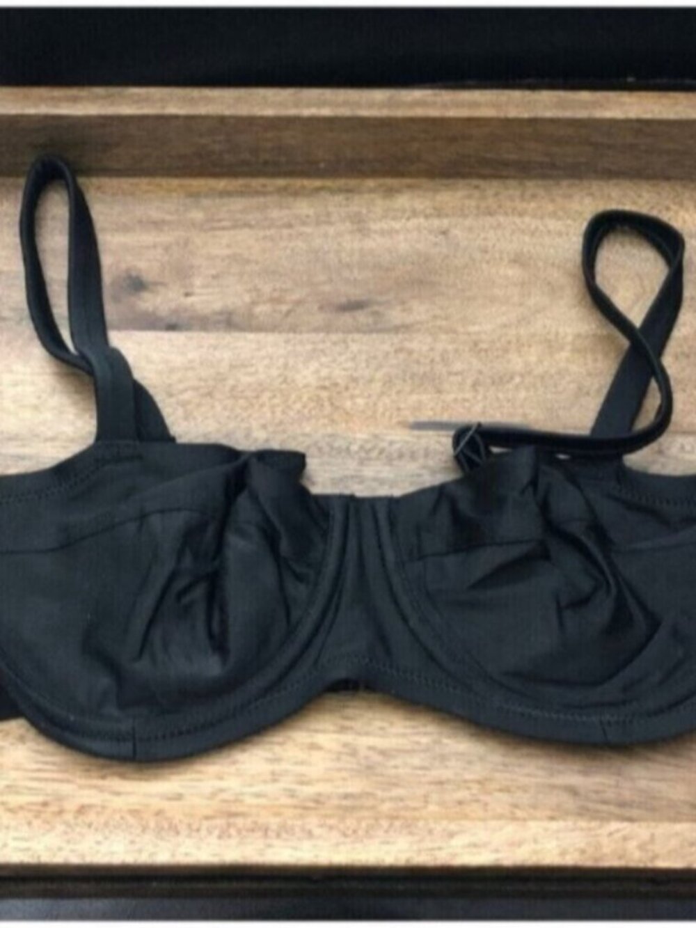 aerie Black Underwire Bikini Top